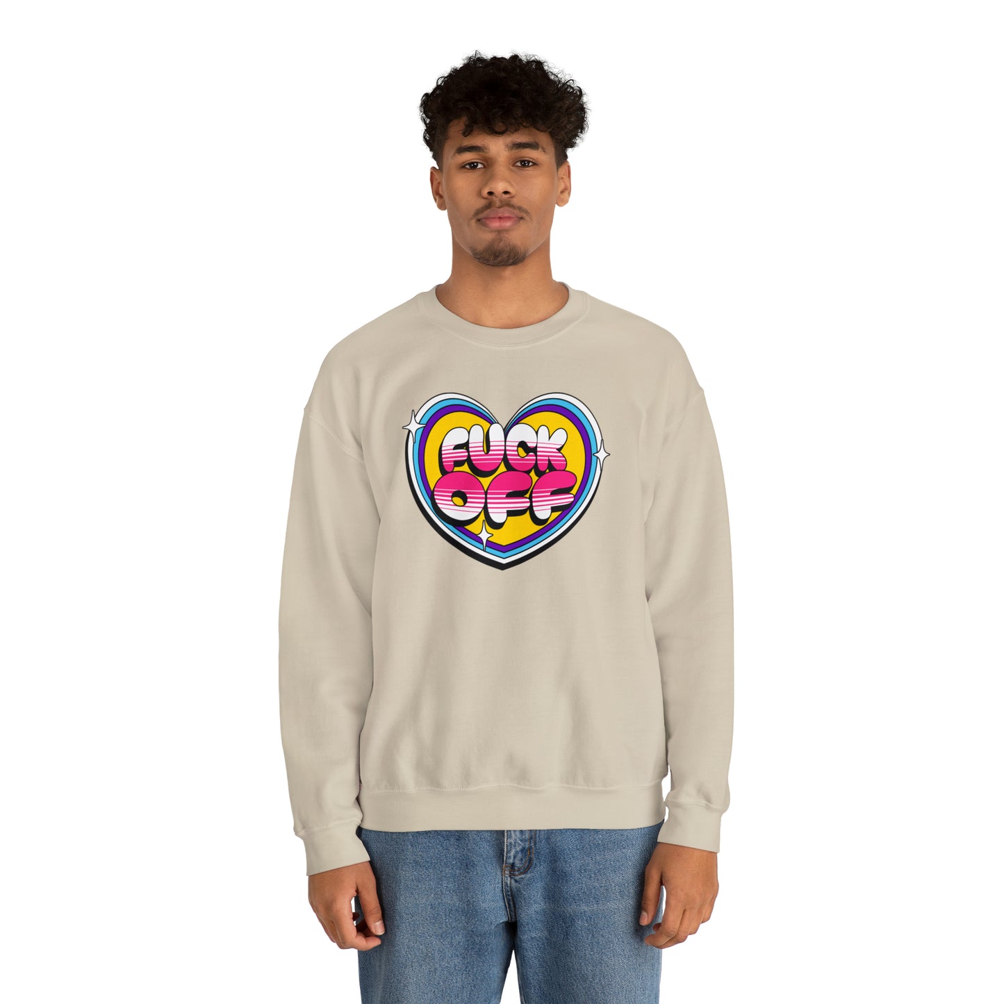 Fuck Off Heart Crewneck Sweatshirt