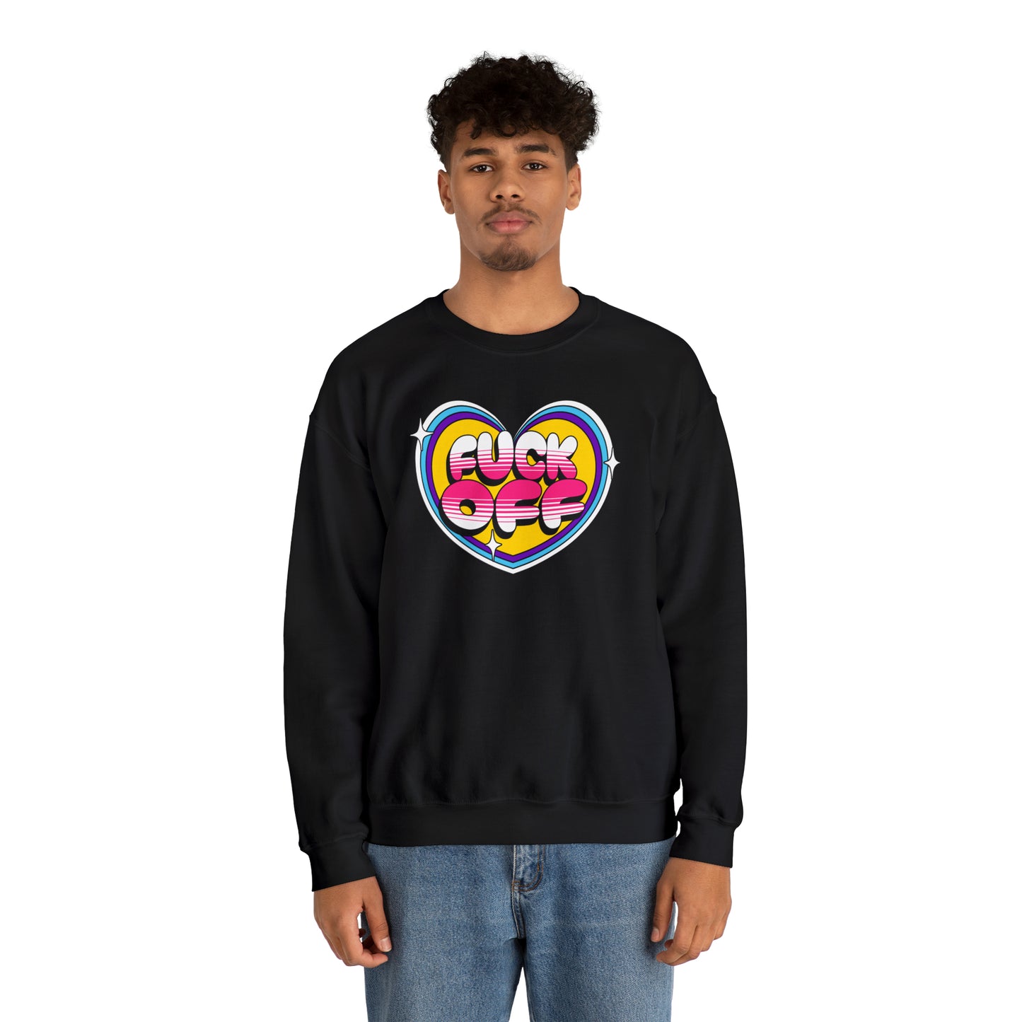 Fuck Off Heart Crewneck Sweatshirt