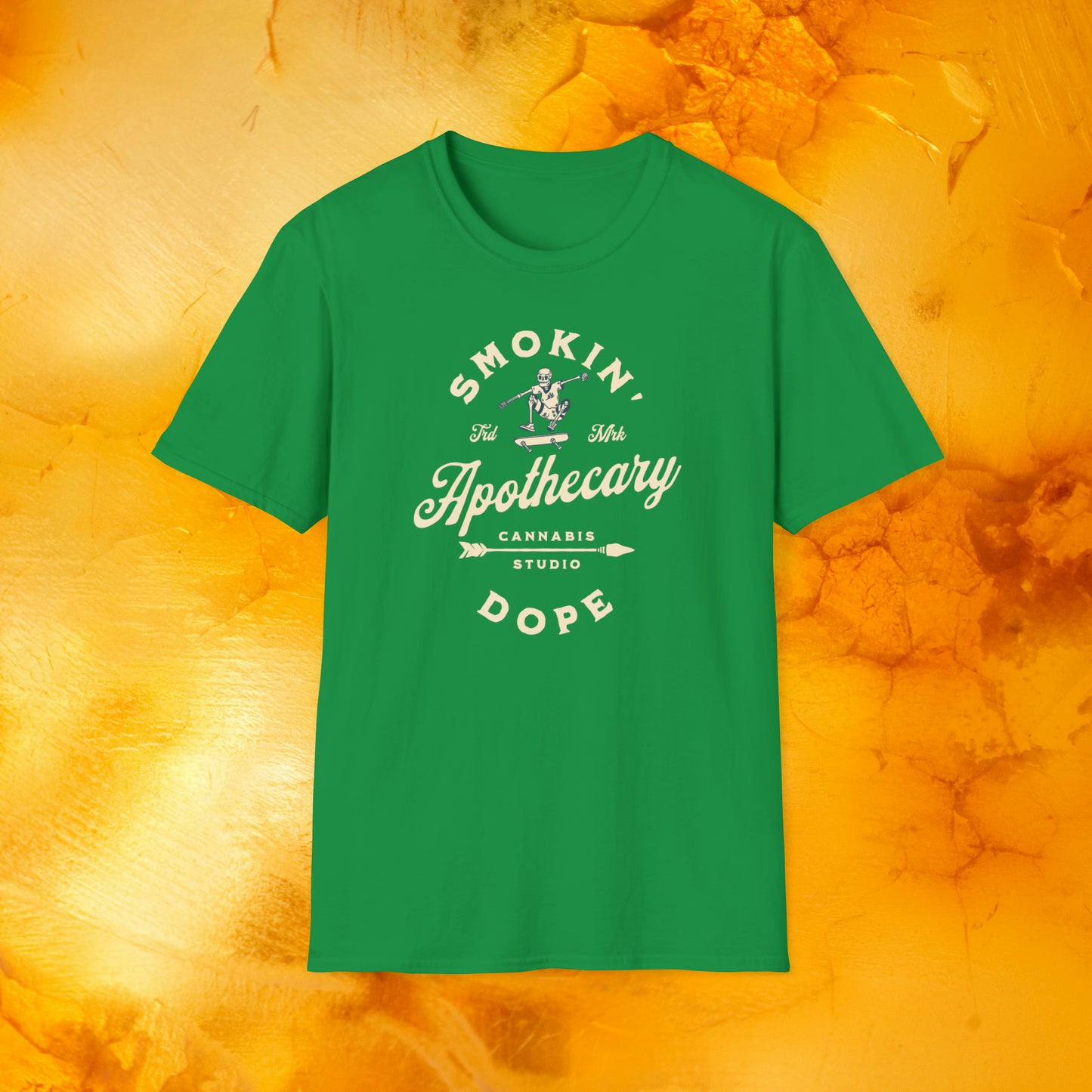 Smokin' Dope Apothecary T-Shirt (Skull Skater)