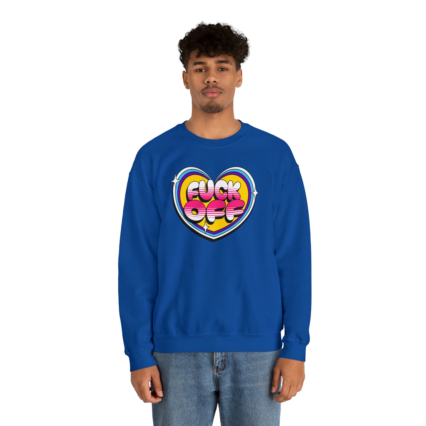 Fuck Off Heart Crewneck Sweatshirt