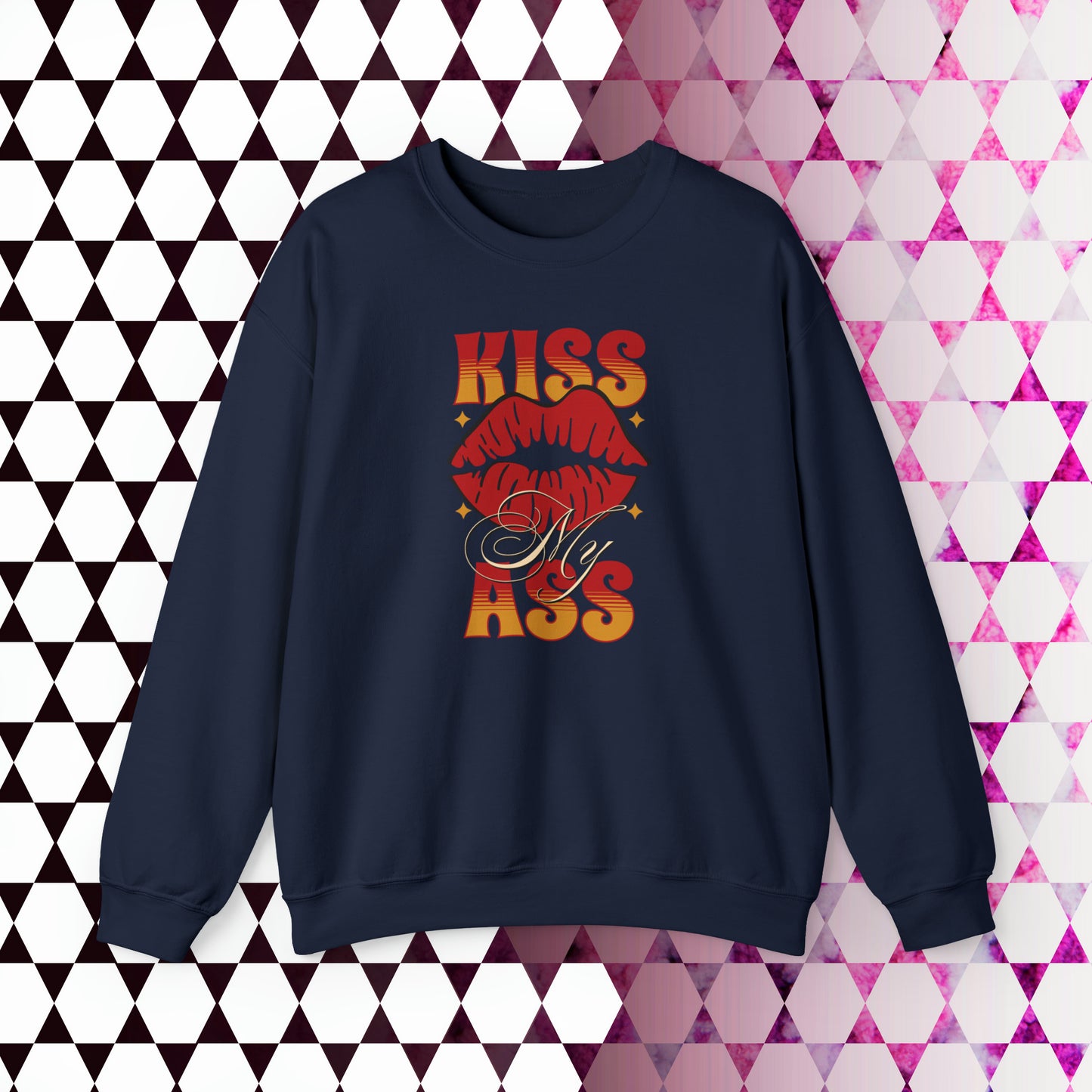 Kiss My Ass Crewneck Sweatshirt (Lips)