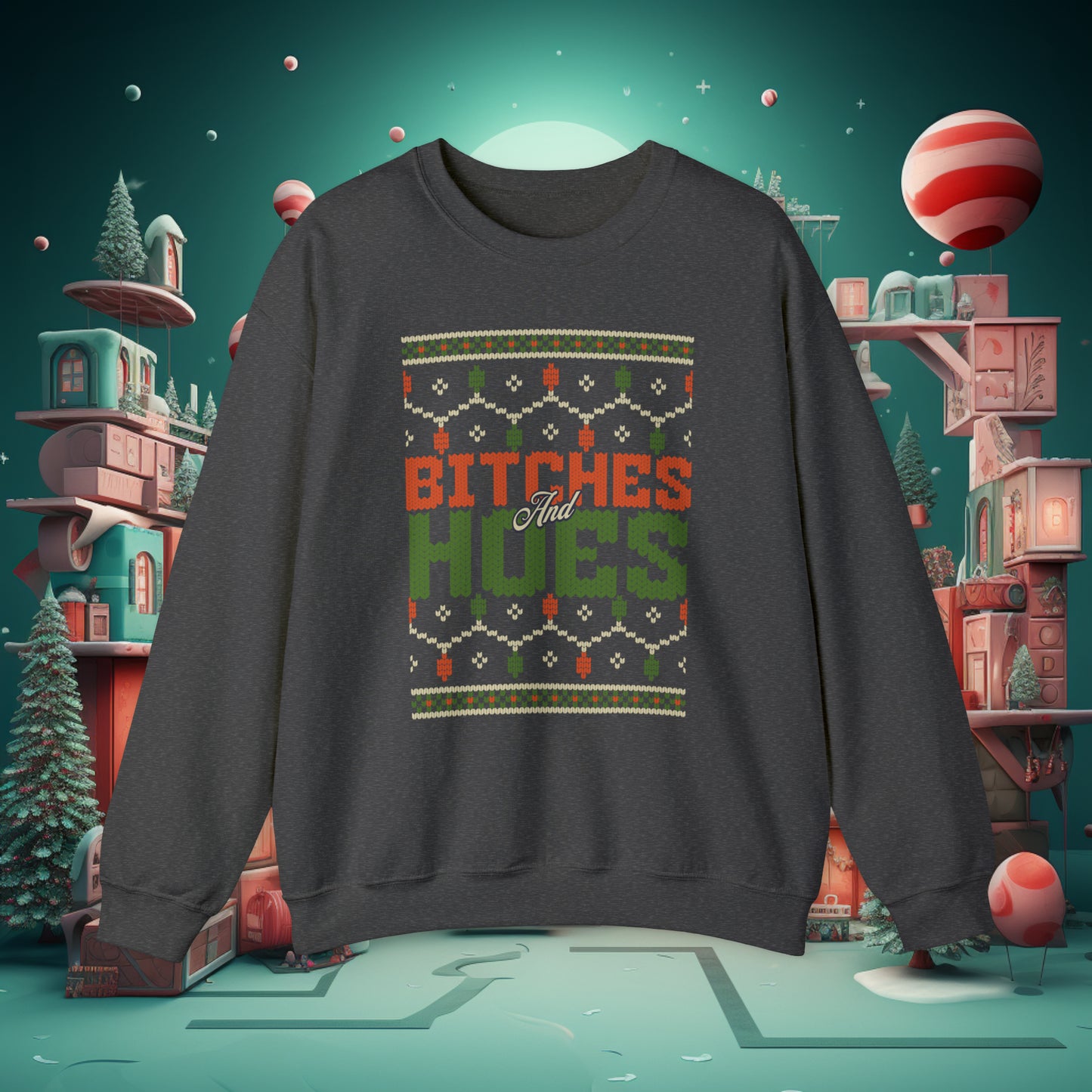 Bitches & Hoes Christmas Crewneck Sweatshirt