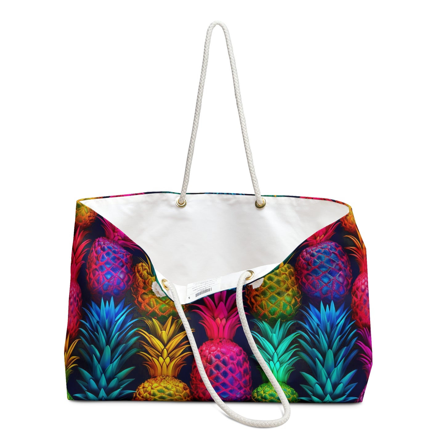 Neon Pineapples Weekender Bag (Pattern)