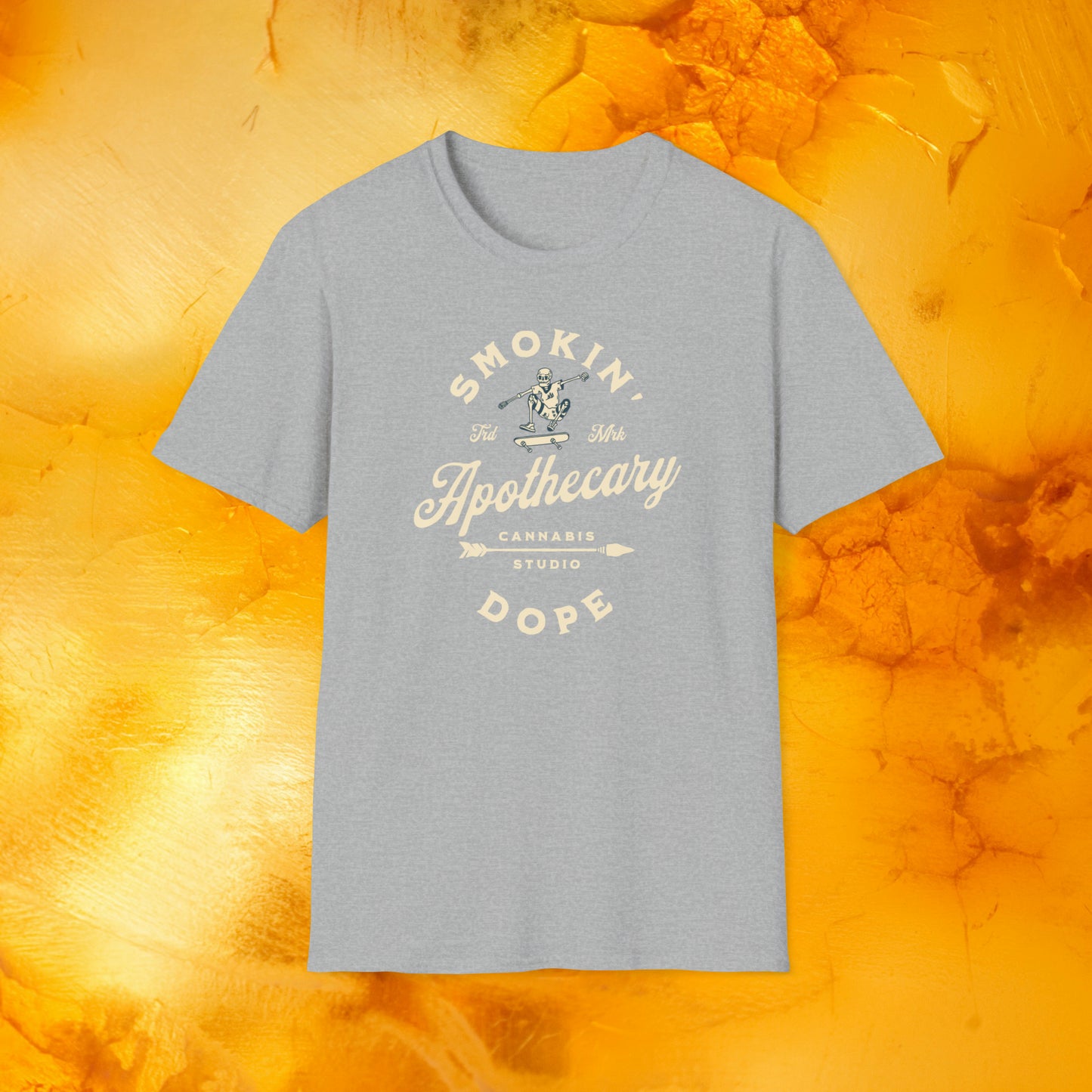 Smokin' Dope Apothecary T-Shirt (Skull Skater)