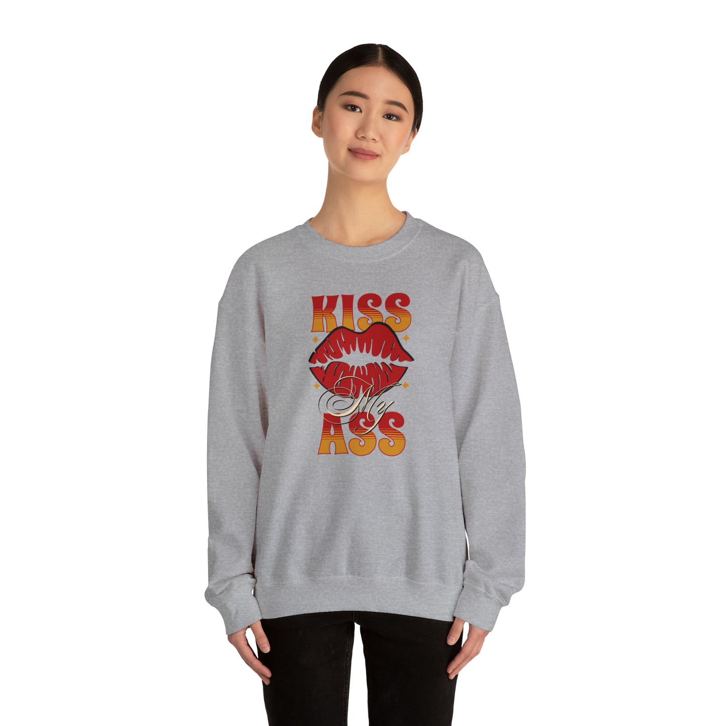 Kiss My Ass Crewneck Sweatshirt (Lips)