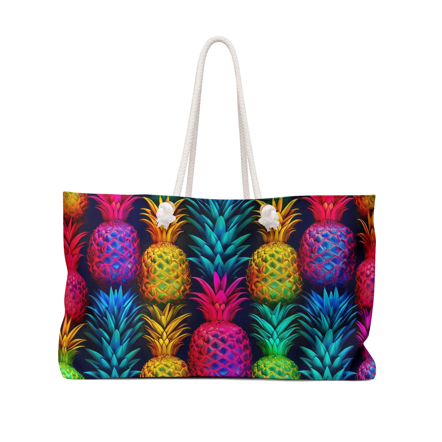 Neon Pineapples Weekender Bag (Pattern)