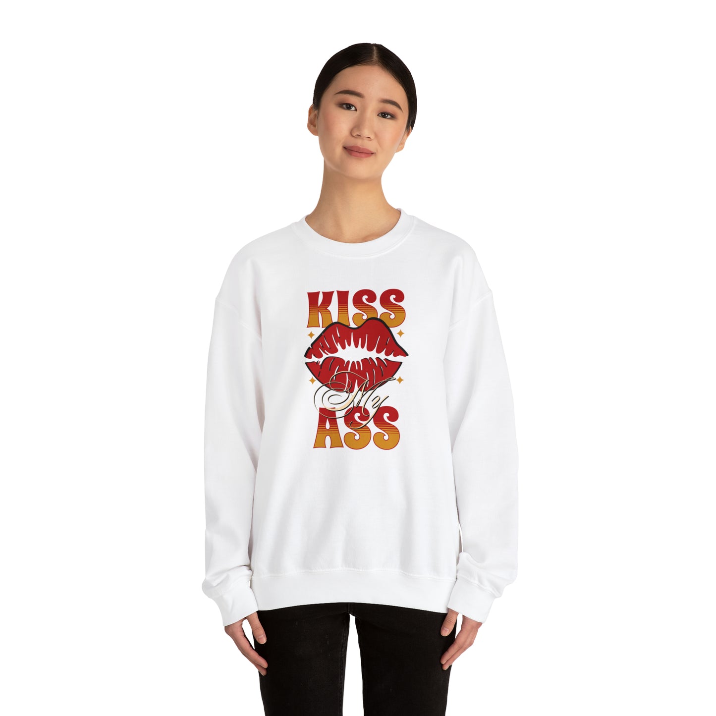 Kiss My Ass Crewneck Sweatshirt (Lips)