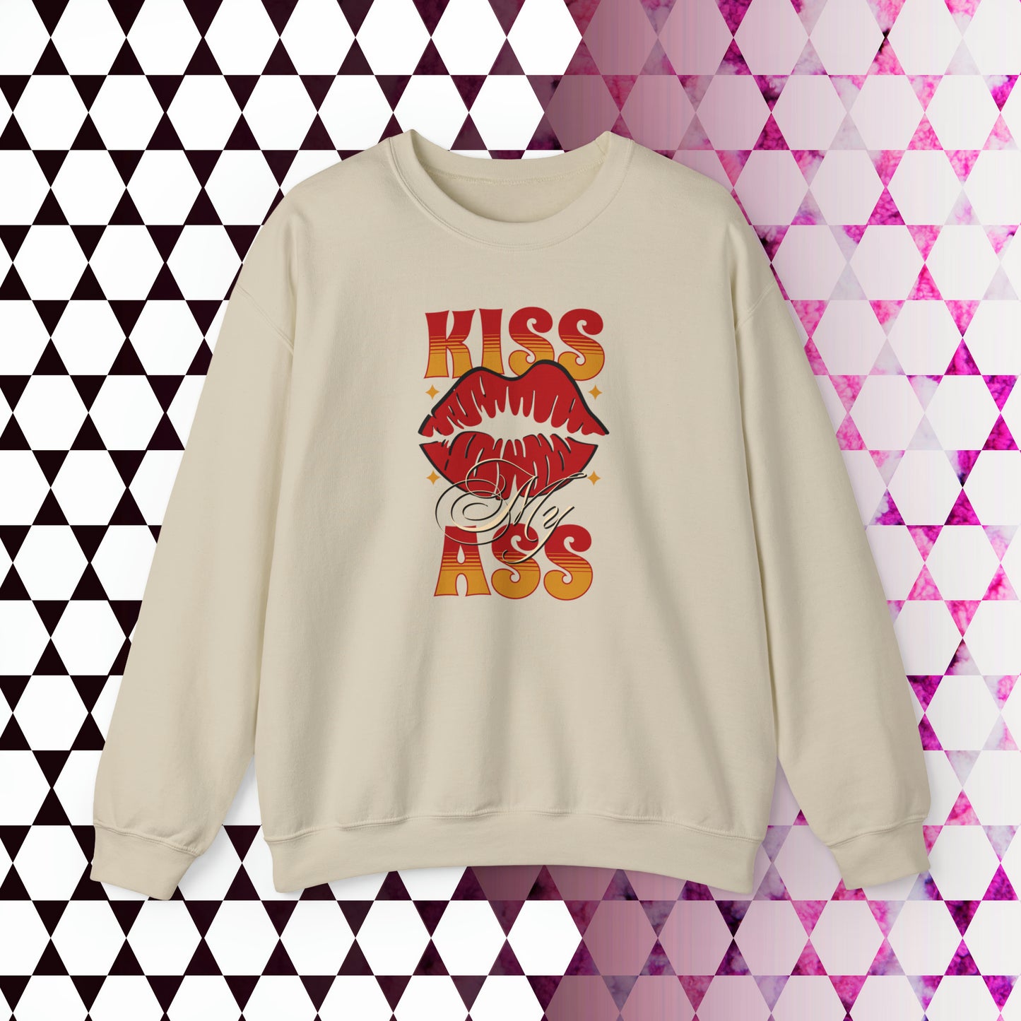 Kiss My Ass Crewneck Sweatshirt (Lips)