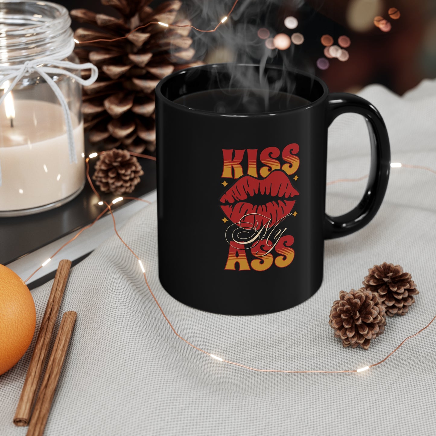 Kiss My Ass Coffee Mug (Lips)