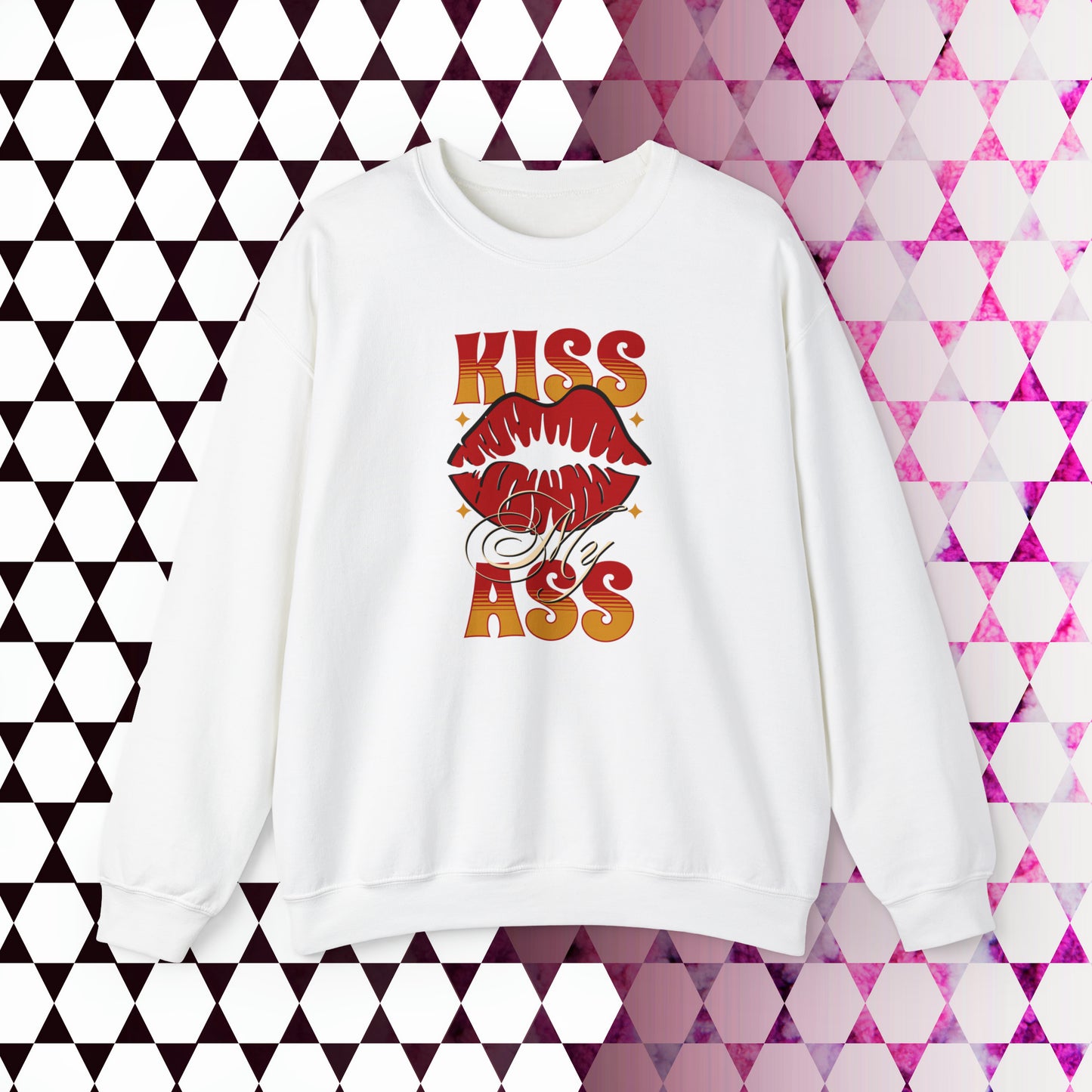 Kiss My Ass Crewneck Sweatshirt (Lips)