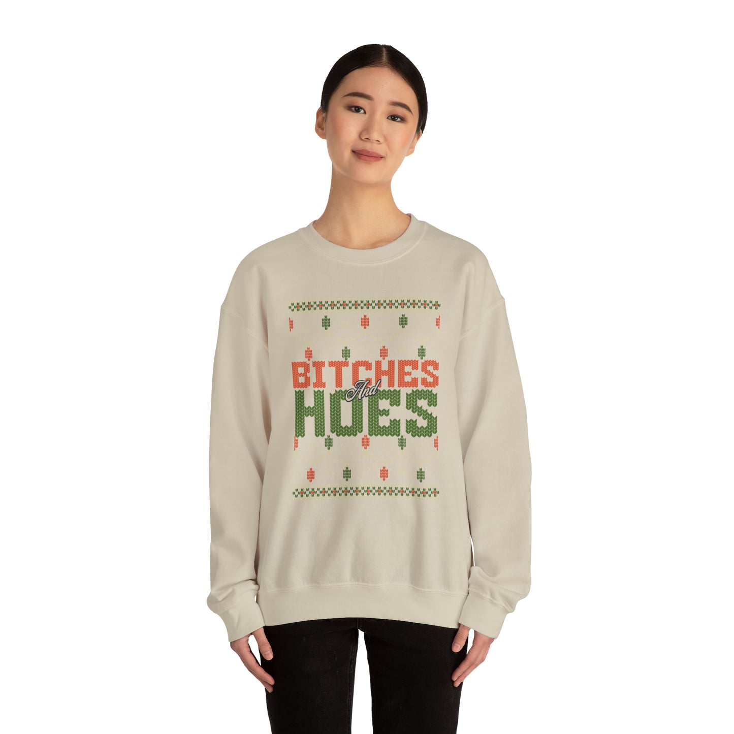 Bitches & Hoes Christmas Crewneck Sweatshirt