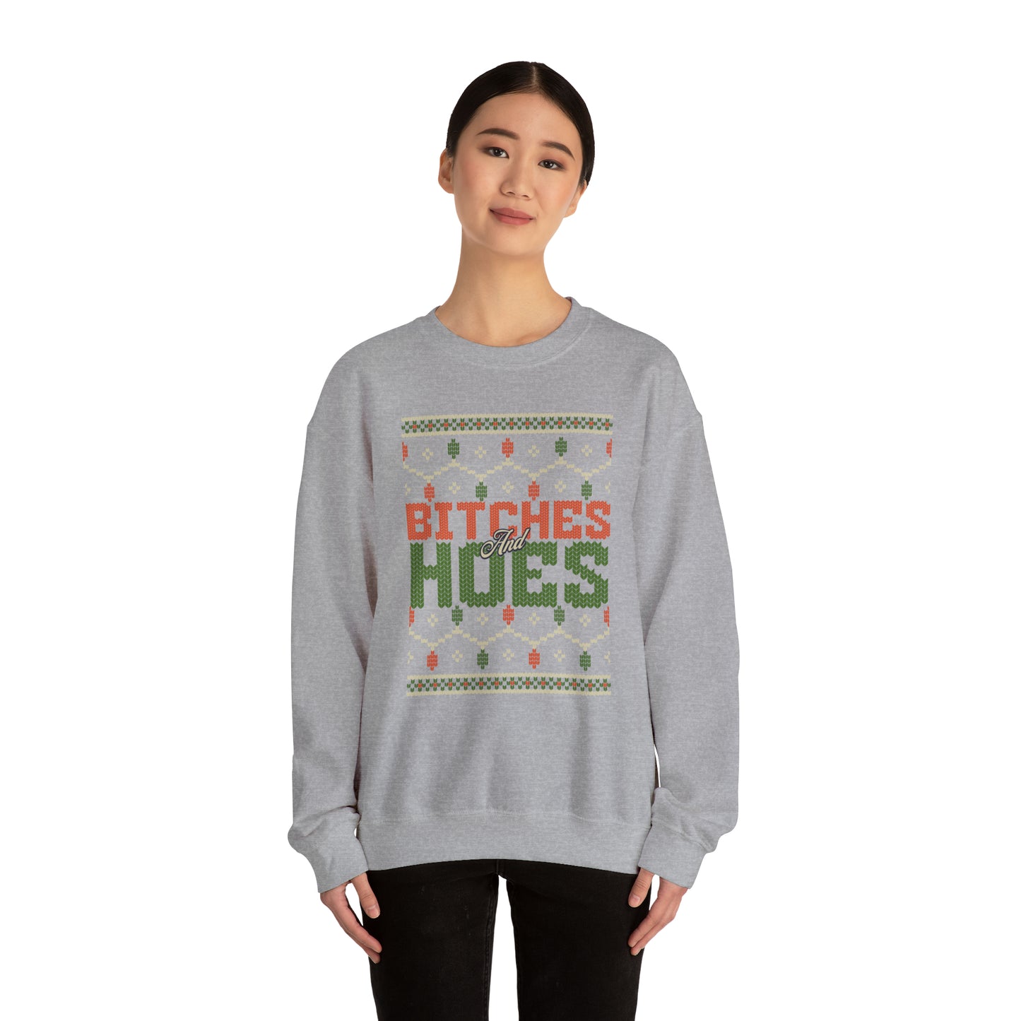 Bitches & Hoes Christmas Crewneck Sweatshirt