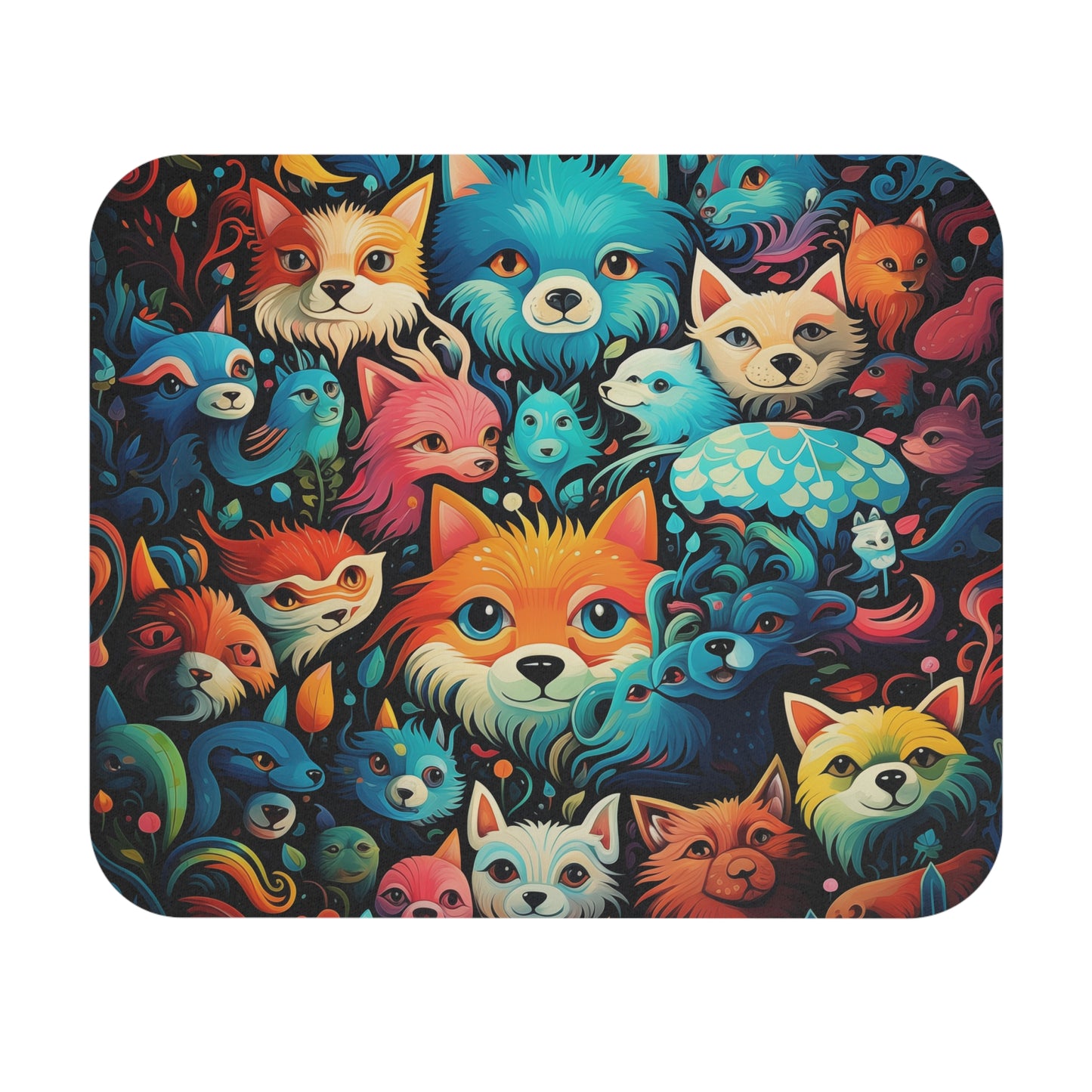 Super Cute Foxes Mouse Pad