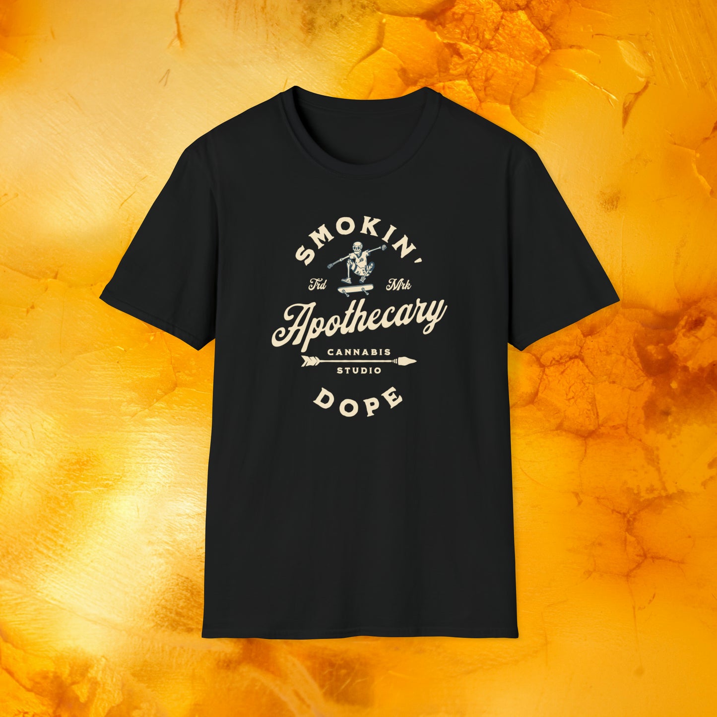 Smokin' Dope Apothecary T-Shirt (Skull Skater)