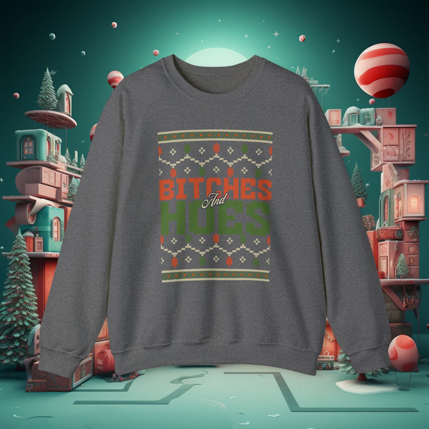 Bitches & Hoes Christmas Crewneck Sweatshirt