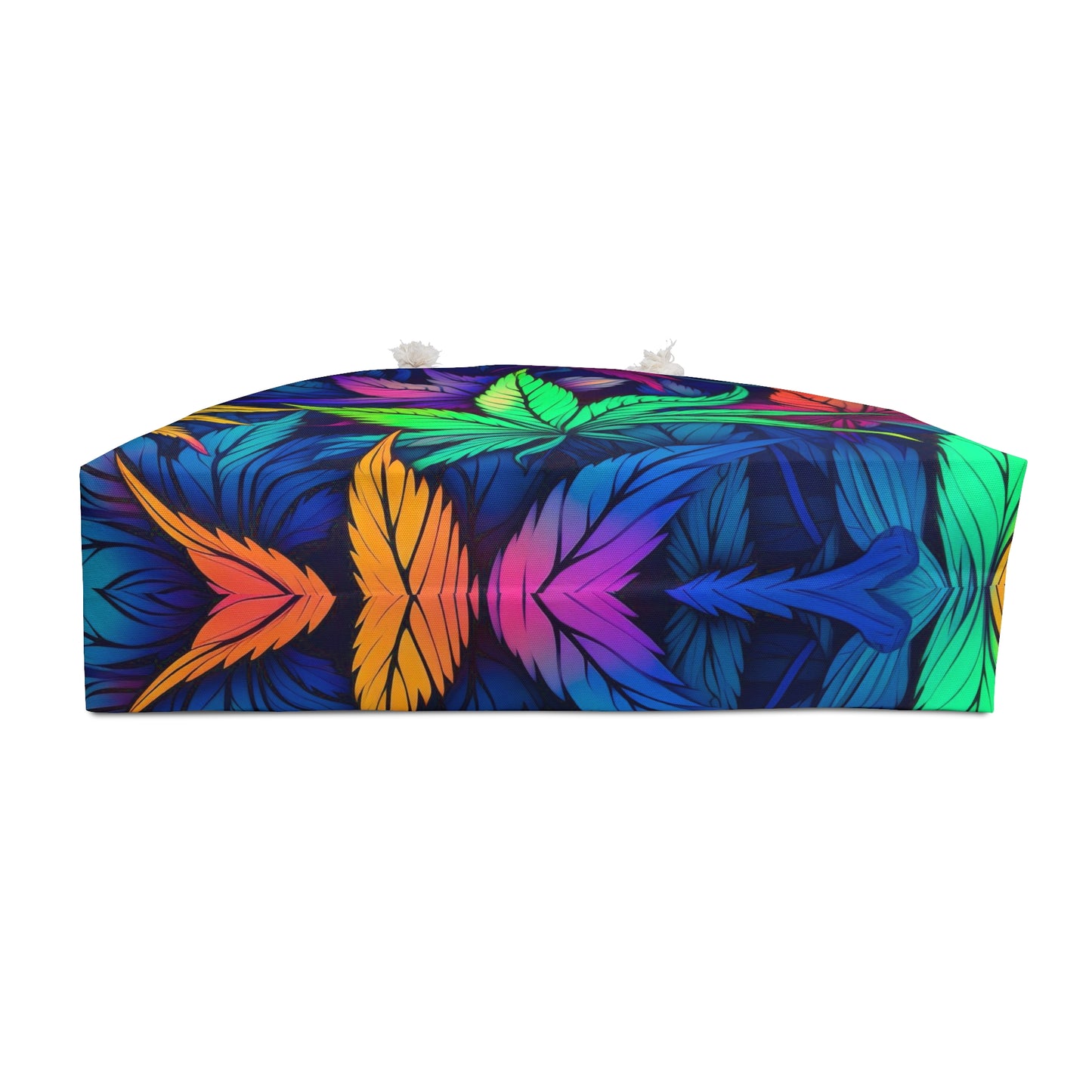 Neon Marijuana Leaves Weekender Bag