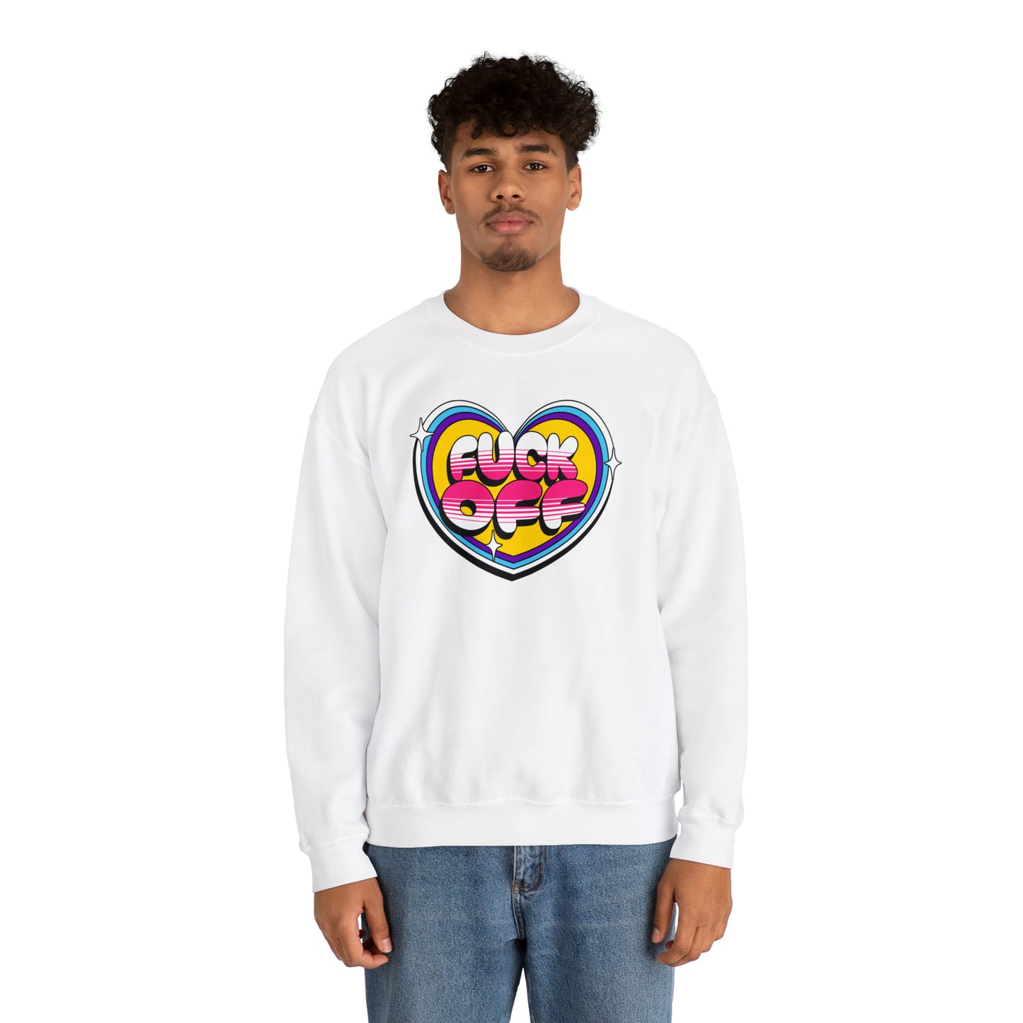 Fuck Off Heart Crewneck Sweatshirt