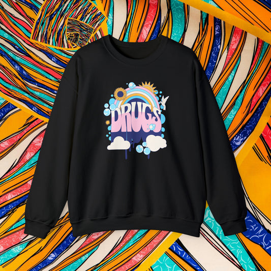 Drugs Rainbow Crewneck Sweatshirt