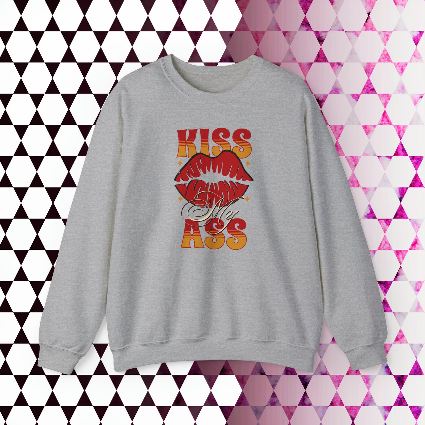 Kiss My Ass Crewneck Sweatshirt (Lips)