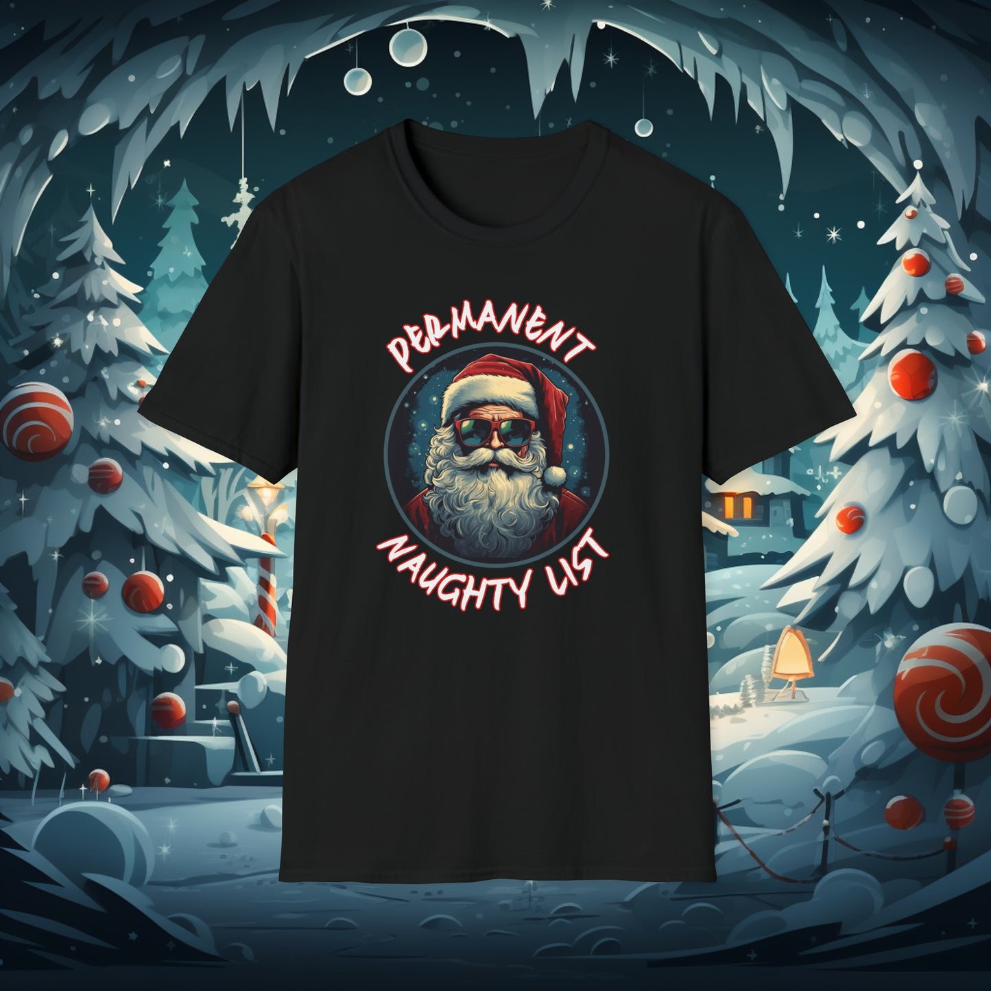 Permanent Naughty List Christmas T-Shirt