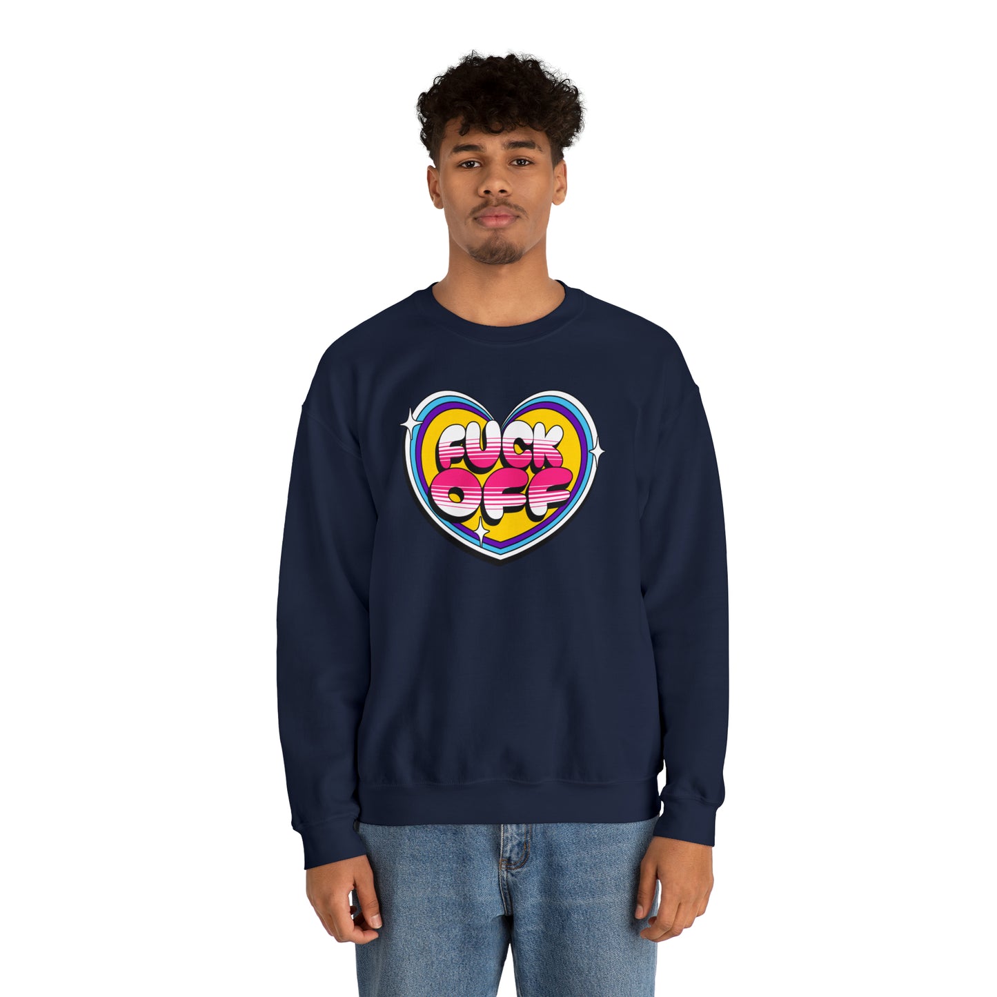 Fuck Off Heart Crewneck Sweatshirt